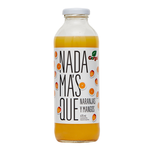 Naranja y mango NMQ 100% natural, sin azucar! x 500ml